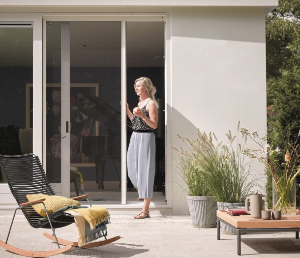 Schuif hordeur naar terrras