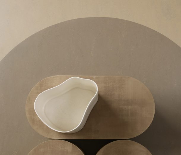 Beige marmoleum vloer