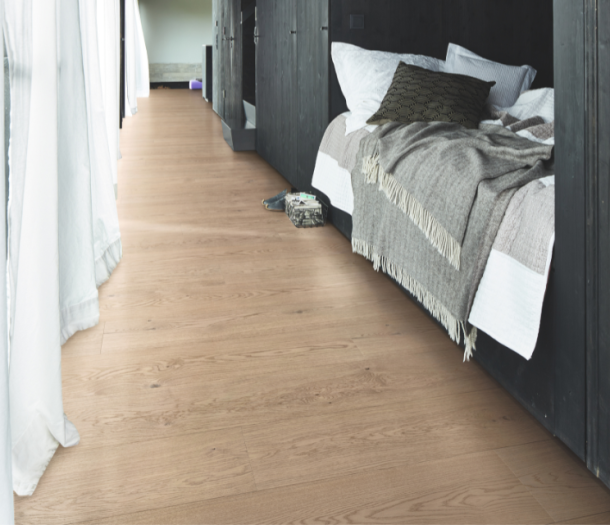 Lindura fineerparket in de slaapkamer
