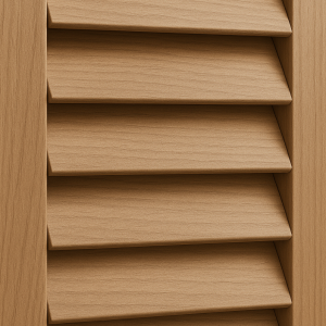 Detailfoto van beige shutters