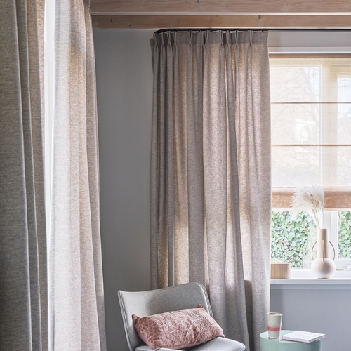 Dubbele plooi gordijnen