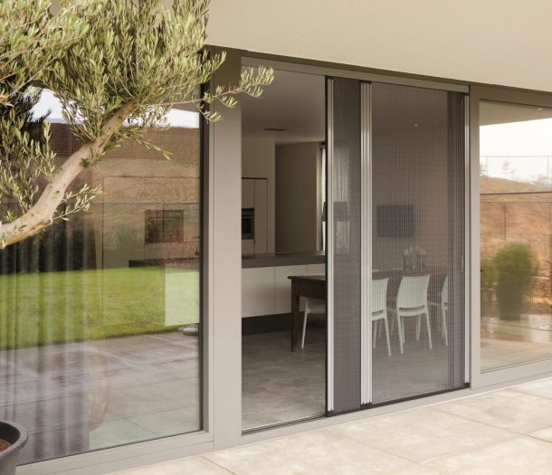 Plisse hordeur in schuifpui