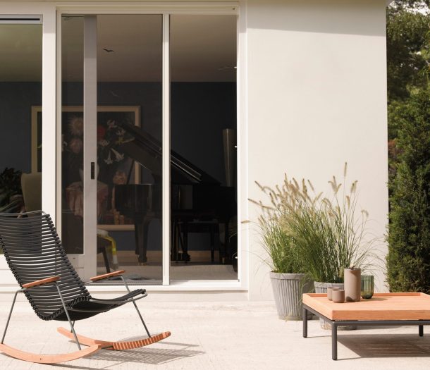 Rolhordeur in schuifpui